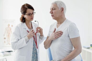 Examination of the patient showed signs of thoracic spondylosis