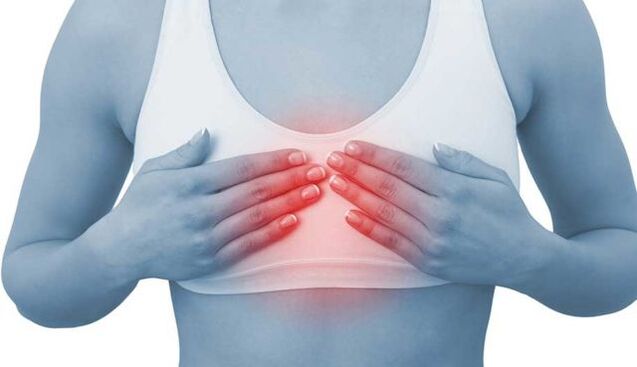 Pain in front of the sternum is a sign of lumbar spine degeneration